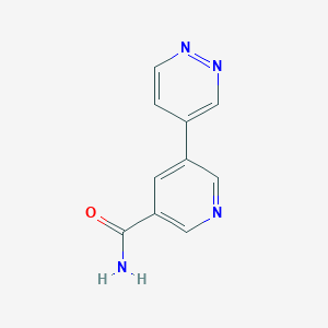 molecular formula C10H8N4O B11900333 5-(Pyridazin-4-yl)nicotinamide CAS No. 1346687-47-5