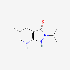 molecular formula C10H17N3O B11900343 2-Isopropyl-5-methyl-4,5,6,7-tetrahydro-2H-pyrazolo[3,4-b]pyridin-3-ol 