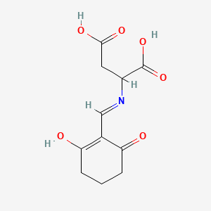 molecular formula C11H13NO6 B1190044 N-[(2,6-dioxocyclohexylidene)methyl]aspartic acid 