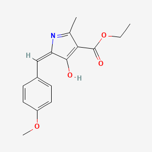 ethyl 5-(4-methoxybenzylidene)-2-methyl-4-oxo-4,5-dihydro-1H-pyrrole-3-carboxylate