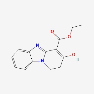 molecular formula C14H14N2O3 B1190059 Ethyl 3-oxo-1,2,3,5-tetrahydropyrido[1,2-a]benzimidazole-4-carboxylate 