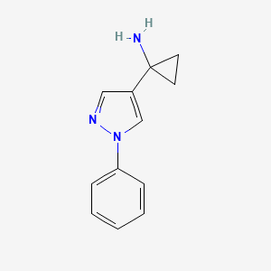 1-(1-Phenyl-1H-pyrazol-4-yl)cyclopropan-1-amine