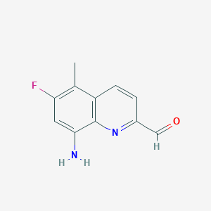 8-Amino-6-fluoro-5-methylquinoline-2-carbaldehyde