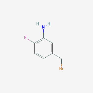 molecular formula C7H7BrFN B11900658 5-(Bromomethyl)-2-fluoroaniline 