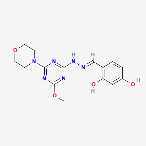 2,4-Dihydroxybenzaldehyde [4-methoxy-6-(4-morpholinyl)-1,3,5-triazin-2-yl]hydrazone