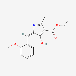 molecular formula C16H17NO4 B1190073 ethyl 5-(2-methoxybenzylidene)-2-methyl-4-oxo-4,5-dihydro-1H-pyrrole-3-carboxylate 