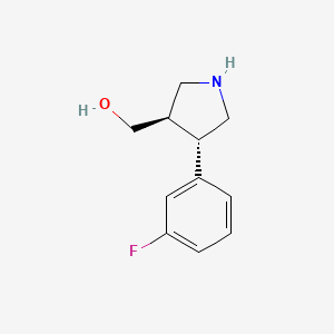 ((3R,4S)-4-(3-Fluorophenyl)pyrrolidin-3-YL)methanol