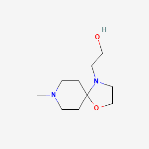 molecular formula C10H20N2O2 B11901009 2-(8-Methyl-1-oxa-4,8-diazaspiro(4.5)dec-4-yl)ethanol CAS No. 23008-81-3