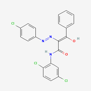 molecular formula C21H14Cl3N3O2 B1190109 2-[(4-chlorophenyl)hydrazono]-N-(2,5-dichlorophenyl)-3-oxo-3-phenylpropanamide 