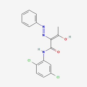 molecular formula C16H13Cl2N3O2 B1190111 N-(2,5-dichlorophenyl)-3-oxo-2-(phenylhydrazono)butanamide 