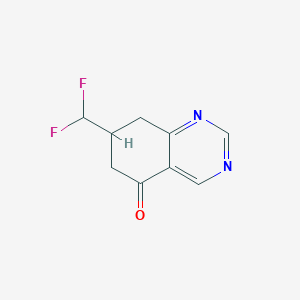 molecular formula C9H8F2N2O B11901128 7-(Difluoromethyl)-7,8-dihydroquinazolin-5(6H)-one 