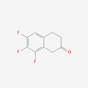 molecular formula C10H7F3O B11901155 6,7,8-Trifluoro-2-tetralone CAS No. 808144-34-5