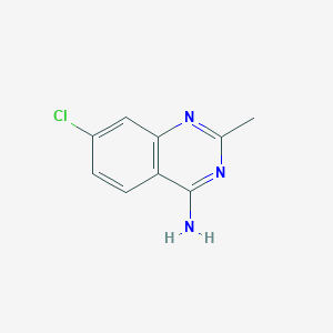 molecular formula C9H8ClN3 B11901171 7-Chloro-2-methylquinazolin-4-amine 