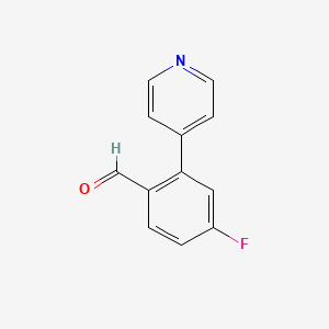 4-Fluoro-2-(pyridin-4-yl)benzaldehyde