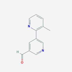 3-Methyl-[2,3'-bipyridine]-5'-carbaldehyde