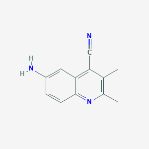 molecular formula C12H11N3 B11901224 6-Amino-2,3-dimethylquinoline-4-carbonitrile CAS No. 855165-27-4