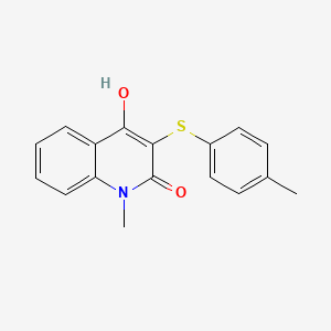 molecular formula C17H15NO2S B1190174 4-hydroxy-1-methyl-3-[(4-methylphenyl)sulfanyl]-2(1H)-quinolinone 