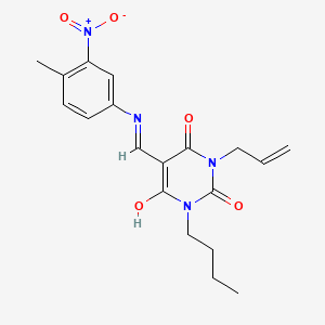 1-allyl-3-butyl-5-({3-nitro-4-methylanilino}methylene)-2,4,6(1H,3H,5H)-pyrimidinetrione