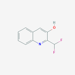 molecular formula C10H7F2NO B11901994 2-(Difluoromethyl)-3-hydroxyquinoline CAS No. 1261770-91-5