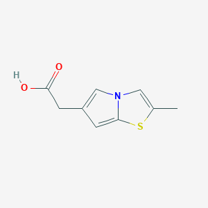 molecular formula C9H9NO2S B11902228 2-(2-Methylpyrrolo[2,1-B]thiazol-6-YL)acetic acid 