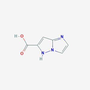 molecular formula C6H5N3O2 B119028 1H-咪唑并[1,2-b]吡唑-6-羧酸 CAS No. 159181-78-9