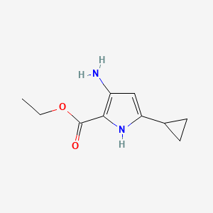 Ethyl 3-amino-5-cyclopropyl-1H-pyrrole-2-carboxylate