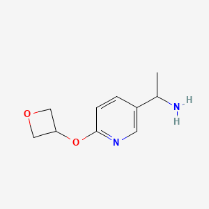 molecular formula C10H14N2O2 B11902857 1-(6-(Oxetan-3-yloxy)pyridin-3-yl)ethanamine 