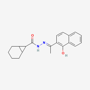 molecular formula C20H22N2O2 B1190307 N'-[1-(1-hydroxy-2-naphthyl)ethylidene]bicyclo[4.1.0]heptane-7-carbohydrazide 