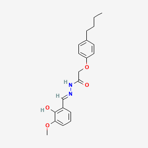 molecular formula C20H24N2O4 B1190336 2-(4-butylphenoxy)-N'-(2-hydroxy-3-methoxybenzylidene)acetohydrazide 