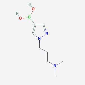 molecular formula C8H16BN3O2 B11903468 (1-(3-(Dimethylamino)propyl)-1H-pyrazol-4-yl)boronic acid 