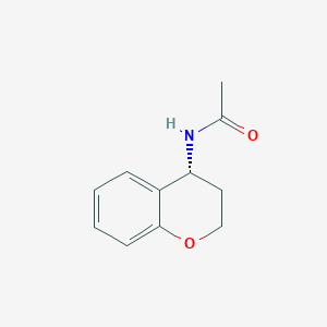 molecular formula C11H13NO2 B11903476 Acetamide, N-[(4R)-3,4-dihydro-2H-1-benzopyran-4-yl]- CAS No. 199442-02-9