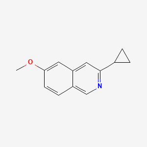 molecular formula C13H13NO B11903507 3-Cyclopropyl-6-methoxyisoquinoline CAS No. 918662-32-5