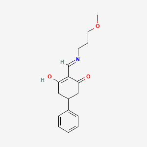 molecular formula C17H21NO3 B1190354 2-{[(3-Methoxypropyl)amino]methylene}-5-phenylcyclohexane-1,3-dione 