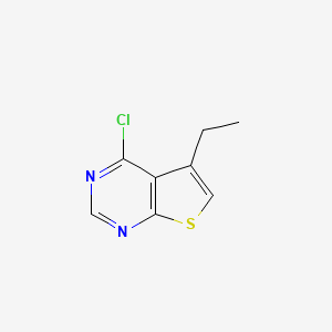 molecular formula C8H7ClN2S B11903555 4-Chloro-5-ethylthieno[2,3-d]pyrimidine CAS No. 917909-43-4