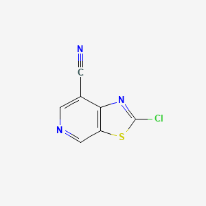 molecular formula C7H2ClN3S B11903570 2-Chlorothiazolo[5,4-c]pyridine-7-carbonitrile 