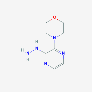 molecular formula C8H13N5O B11903582 4-(3-Hydrazinylpyrazin-2-yl)morpholine 