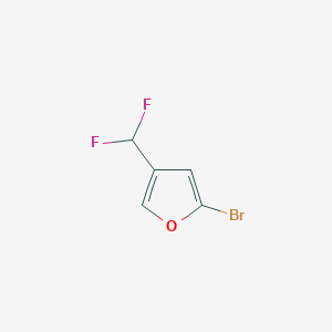 molecular formula C5H3BrF2O B11903624 2-Bromo-4-(difluoromethyl)furan 