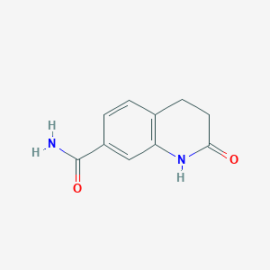 molecular formula C10H10N2O2 B11903639 2-Oxo-1,2,3,4-tetrahydroquinoline-7-carboxamide 