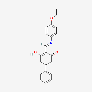 molecular formula C21H21NO3 B1190368 2-[(4-Ethoxyanilino)methylene]-5-phenylcyclohexane-1,3-dione 