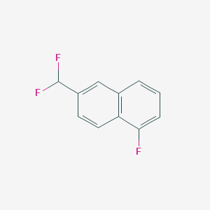 molecular formula C11H7F3 B11903702 2-(Difluoromethyl)-5-fluoronaphthalene 