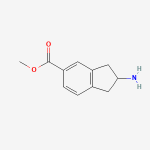 molecular formula C11H13NO2 B11903729 methyl 2-amino-2,3-dihydro-1H-indene-5-carboxylate 