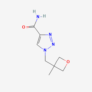 molecular formula C8H12N4O2 B11903749 1-((3-Methyloxetan-3-yl)methyl)-1H-1,2,3-triazole-4-carboxamide 