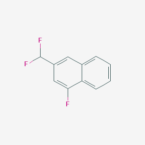 molecular formula C11H7F3 B11903762 2-(Difluoromethyl)-4-fluoronaphthalene 