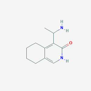 molecular formula C11H16N2O B11903767 4-(1-Aminoethyl)-5,6,7,8-tetrahydroisoquinolin-3(2H)-one 