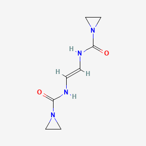 molecular formula C8H12N4O2 B11903780 1-Aziridinecarboxamide, N,N'-1,2-ethenediylbis-, (E)- CAS No. 777-36-6