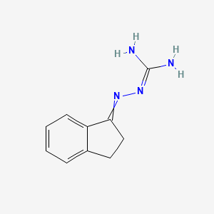 molecular formula C10H12N4 B11903834 2-(2,3-Dihydroinden-1-ylideneamino)guanidine CAS No. 111159-88-7