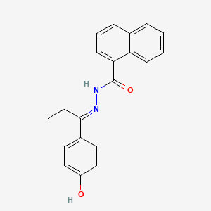 molecular formula C20H18N2O2 B1190408 N'-[1-(4-hydroxyphenyl)propylidene]-1-naphthohydrazide 