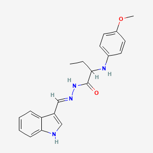 molecular formula C20H22N4O2 B1190412 N'-(1H-indol-3-ylmethylene)-2-(4-methoxyanilino)butanohydrazide 