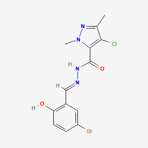 N'-(5-bromo-2-hydroxybenzylidene)-4-chloro-1,3-dimethyl-1H-pyrazole-5-carbohydrazide