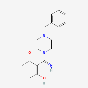 3-[Amino(4-benzylpiperazin-1-yl)methylene]pentane-2,4-dione